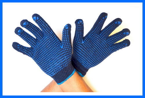 dotted hand gloves